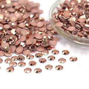 3mm Flatback bulat Hotfix aluminium Rhinestones kristal untuk DIY membuat untuk sepatu pakaian tas