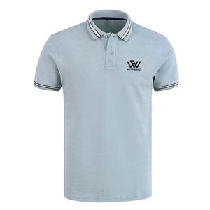 Hommes de qualité supérieure pour polos 100% coton respirant et coupe ajustée en gros tissu tricoté à motif solide - Product Image 1