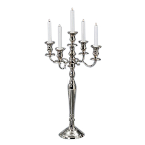 Candelabre en métal aluminium de luxe à cinq bras, décoration de Noël pour la maison et l'hôtel, porte-bougie décoratif avec articles d'éclairage décoratifs - Product Image 2