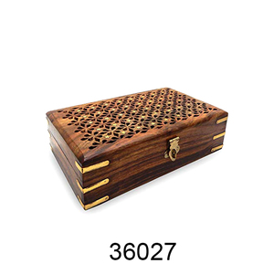 Nouvelle boîte de cartes et de dés en bois meilleure vente boîte décorative en bois naturel boîte de cartes à jouer en bois à vendre - Product Image 2