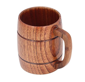 Tasse à thé à café de forme ronde en bois de conception classique pour la maison et le bureau accessoire décoratif qualité admirable - Product Image 2
