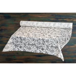 Rouleau de nappe imprimée cachemire blanc 1,20x50m Novotex TNT B2B - Product Image 1