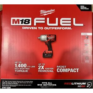 1/2\" Industrial & DIY Grade Fuel Cordless Impact Wrench with 18V/21V Friction <b>Ring</b> Kit Certified GS High Torque <b>Battery</b> Source - Product Image 2