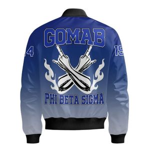 Chaqueta de Satén Phi Beta Sigma 1914 Azul, Estilo Universitario con Letras Sigma, Ropa Universitaria Personalizada - Product Image 5