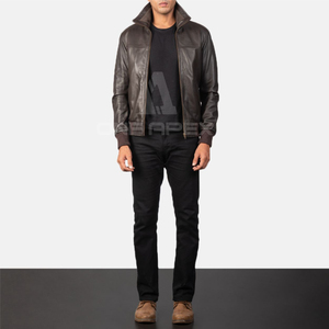 Veste classique en cuir de vachette véritable pour hommes Logo personnalisé Style de la rue pour tailles personnalisées Top vestes pour hommes tendance - Product Image 3