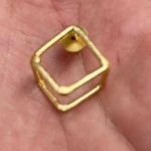 Brass Gold Plated Stud and Hoop <b>Earrings</b> with <b>Opal</b> Pearl Diamond - Product Image 2