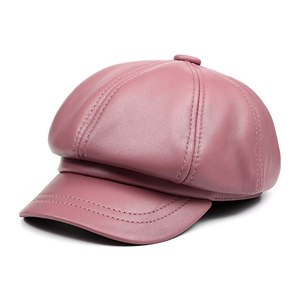 Vêtements de sport de bonne qualité Chapeaux en cuir PU Imperméable couleur foncée Corde de cow-boy Personnaliser les chapeaux en cuir de baseball - Product Image 2