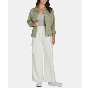 แจ็คเก็ตยีนส์ผู้หญิงสั่งตัดปี 2025 แฟชั่นไฮสตรีท ผ้าฝ้ายพรีเมียม สีเขียวมะกอก ระบายอากาศ กันลม กันน้ำ บุผ้า - Product Image 4