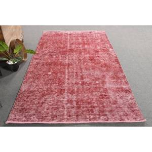 Tapis moderne vintage turc écologique 9x12 rouge patchwork 10mm laine latex rectangle salle à manger TR 51x9, décor de chambre 3ft - Product Image 4