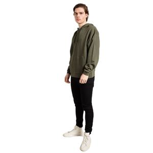 Sweat à capuche uni pour hommes en mélange de coton et polyester, sweat-shirt doux et chaud pour l'automne et l'hiver sweat à capuche unisexe avec impression personnalisée OEM - Product Image 2