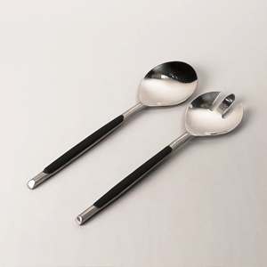 Handmade <b>Wooden</b> Salad Servers Set of 2 Resin KETCHENWAR Unique Kitchen Tools - Product Image 4