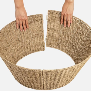 Artículo más vendido ensamblar algas marinas collar de árbol de Navidad redondo falda de árbol tejida para árboles artificiales al por mayor de Vietnam - Product Image 2