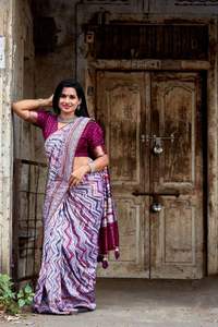 ชุดส่าหรีผ้าไหมโดลาชุดแฟนซีเสื้อเบลาส์พร้อมเสื้อเบลาส์คุณภาพสูง - Product Image 4