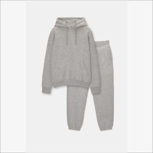 Chándal holgado gris jaspeado de la mejor calidad, chándal de gran tamaño 500 GSM cómodo de lana de algodón para hombre y mujer - Product Image 3