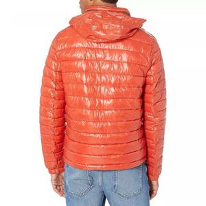 Respirant personnalisé matériel Logo hommes haute qualité bouffante veste homme Orange couleur haute rue Style Mans bouffant vestes 2024 - Product Image 4