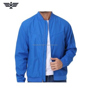 Chaqueta Bomber Premium Gris Claro para Hombre, Antibacteriana, Color Personalizado, 100% Poliéster, Cierre de Cremallera, Ropa Exterior Informal, Servicio OEM, Otoño - Product Image 3