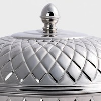 Casserole de luxe isotherme bicolore or et argent, antiadhésive, pour garder les aliments au chaud, en acier inoxydable matelassé diamant de qualité supérieure