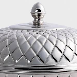 หม้ออุ่นอาหารสองสี ทอง-เงิน พรีเมียม ลายเพชร ผ้าคลุมสแตนเลสขัดเงา - Product Image 4