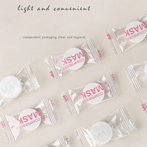 100 Unidades de Mascarillas Faciales Comprimidas Hidratantes Ultrafinas Desechables, Envueltas Individualmente, Especialmente Hidratantes y Hechas en Casa - Product Image 4