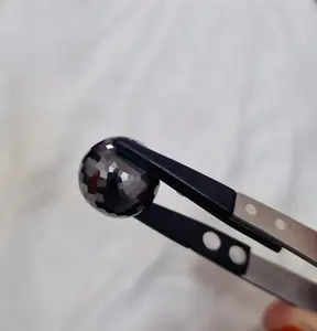 Perles rondes noires de Moissanite de 17.50 MM perles à facettes de qualité AAA faisant pour des bijoux de perles de Moissanite et des bijoux personnalisés - Product Image 5