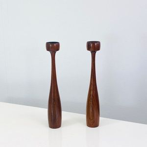 <b>Black</b> Luxury Wood Base Candle Holder Wood <b>Candlesticks</b> with Christmas Occasion - Product Image 5
