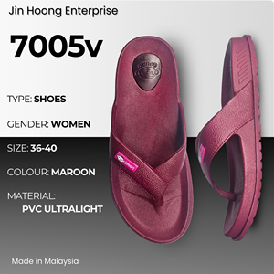 @migo Sandalias Flip-Flop para Mujer 7005v Color Granate Cómodas Duraderas Ligeras Transpirables Antideslizantes Resistentes al Agua Tacón de 2cm Hechas en Malasia - Product Image 1