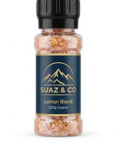 Sal Rosa del Himalaya Natural con Mezcla de Limón en Molinillo de 220g, Sal de Roca Orgánica con Molinillo de Cerámica Ajustable - Product Image 1