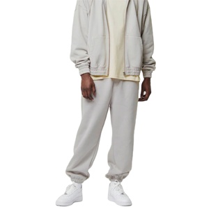 Pantalones de chándal deportivos holgados de talla grande de fabricación personalizada, pantalones de algodón de cintura media con características antiarrugas e impermeables - Product Image 1