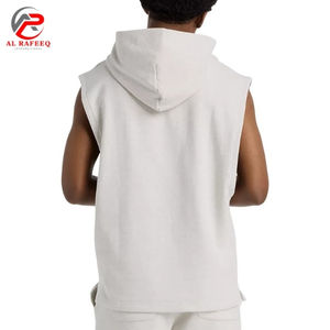 Sweat-shirts d'entraînement pour hommes en gros, logo personnalisé, streetwear, sweat-shirts sans manches, couleur unie, polaire, sweat-shirt sans manches pour hommes - Product Image 2