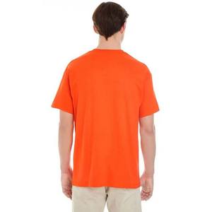 T-shirts pour hommes décontractés à manches courtes de couleur orange, vente en gros, best-seller de l'été, 100% coton, t-shirts pour hommes unis surdimensionnés - Product Image 2