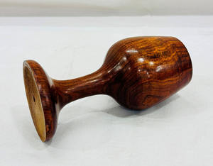 ชุดแก้วค็อกเทลไม้ shisham แท้ทำด้วยมือ1ชิ้นแก้วไวน์หรือเบียร์ที่มีคุณภาพเคลือบเงา - Product Image 2