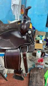 Western <b>Leather</b> Horse Barrel Racing Saddle | Hand <b>Tooled</b> <b>Craft</b> Design | Durable Comfortable Riding Gear | 2026 Pro Saddle - Product Image 3