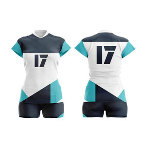 Vêtements de sport de volley-ball sans manches imprimés avec logo personnalisé, ensemble de shorts et de hauts uniformes respirants en polyester 100% - Product Image 1