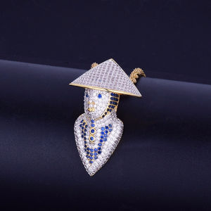 Colgante de estilo Hip Hop glamoroso de moda de calidad superior 925 dijes de cadena cubana de diamantes cultivados en laboratorio de plata - Product Image 3