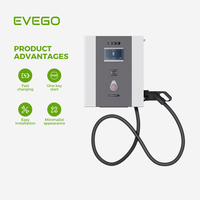 Nouvelles stations de charge rapide DC intelligentes CCS2 30KW en promotion, chargeur mural EV IP54 IK10 avec lecteur RFID