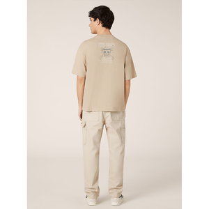 เสื้อยืดคอกลมพิมพ์ลายกราฟิกสำหรับผู้ชายผ้าคอตตอนออร์แกนิคแบบสั้นผ้าพรีเมียมระบายอากาศได้ดีเสื้อเจอร์ซี่กันขน180กรัม - Product Image 3