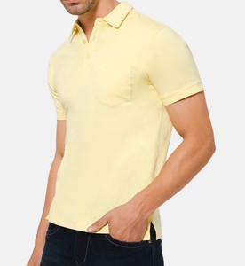 Camiseta de cuello Polo personalizada de alta calidad para hombre, uniforme de negocios de Golf de Color sólido con patrón impreso de Spandex ODM 5% - Product Image 3
