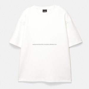 T-shirts anti-boulochage à col rond pour hommes T-shirt lourd à manches régulières T-shirt de luxe en coton épais vierge Streetwear T-shirt homme - Product Image 6