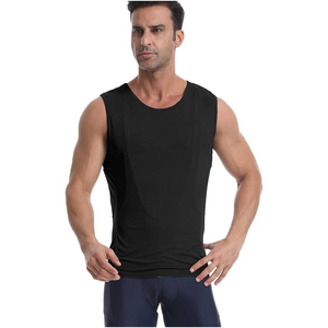 Lightweight Fitness Men's Wear TankTop With High And Premium Quality Material With <b>Back</b> Pockets 100% Polyester - Product Image 3
