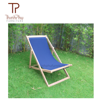 Chaise de plage en bois traditionnelle Thinphu - Cadre en aluminium léger, pliable et durable, portable pour la salle de sport, les parcs, les hôtels, les villas