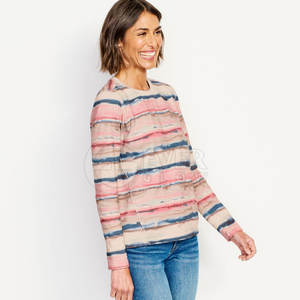 Sweat-shirt à col rond en coton surdimensionné pour femmes broderie Logo impressions personnalisées tissu tricoté à capuche pour l'hiver-pull personnalisable - Product Image 2