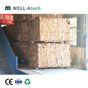 Presse à balles horizontale entièrement automatique pour recycler le papier Bouteilles et cartons alimentaires en plastique Boîtier en métal avec éjection automatique - Product Image 6