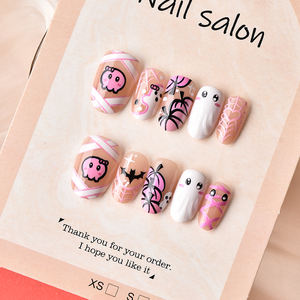 <span class=keywords><strong>Uñas</strong></span> a presión de gel pintadas a mano al por mayor, <span class=keywords><strong>uñas</strong></span> a presión hechas a mano de diseño personalizado de lujo para niños, <span class=keywords><strong>uñas</strong></span> degradadas - Product Image 2