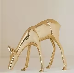 Juego moderno de renos decorativos de aluminio y metal de 2 unidades para diferentes formas para decoración del hogar de decor IMPEX - Product Image 5