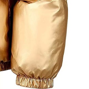 2024 haute qualité col montant doudoune hiver brodé extérieur bulle manteaux avec fermeture éclair unie hiver haute rue Style - Product Image 2