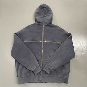 Wholesale High Quality Regular Fit Custom Logo Men Stylish <b>Pocket</b> <b>Hoodie</b> Winter <b>Zip</b> Knitted Waterproof Puff Printed OEM Service - Product Image 2