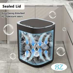 Poubelle de cuisine à induction de qualité commerciale de 26 litres, grande taille, automatique, sans contact, intelligente - Product Image 6