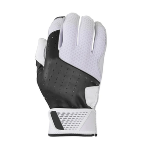 Gants de frappe de baseball de couleur blanche avec patch rouge fabriqués au Pakistan, personnalisables, respirants, vêtements d'équipe sportive, gants de frappe de softball pour jeunes - Product Image 2