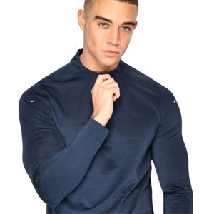 Camisa de gimnasio de capa base de compresión de manga larga para hombre, ropa activa de tela de punto para entrenamiento, correr, Fitness, entrenamiento, camiseta para correr - Product Image 1
