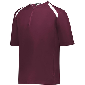 Chaqueta de jaula de bateo repelente al agua personalizada para hombre, ropa deportiva con parte inferior ajustable frontal con cremallera de cuarto para béisbol y softbol - Product Image 3